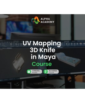 UV Mapping 3D Knife in Maya Alpha Academy Code Key GLOBAL